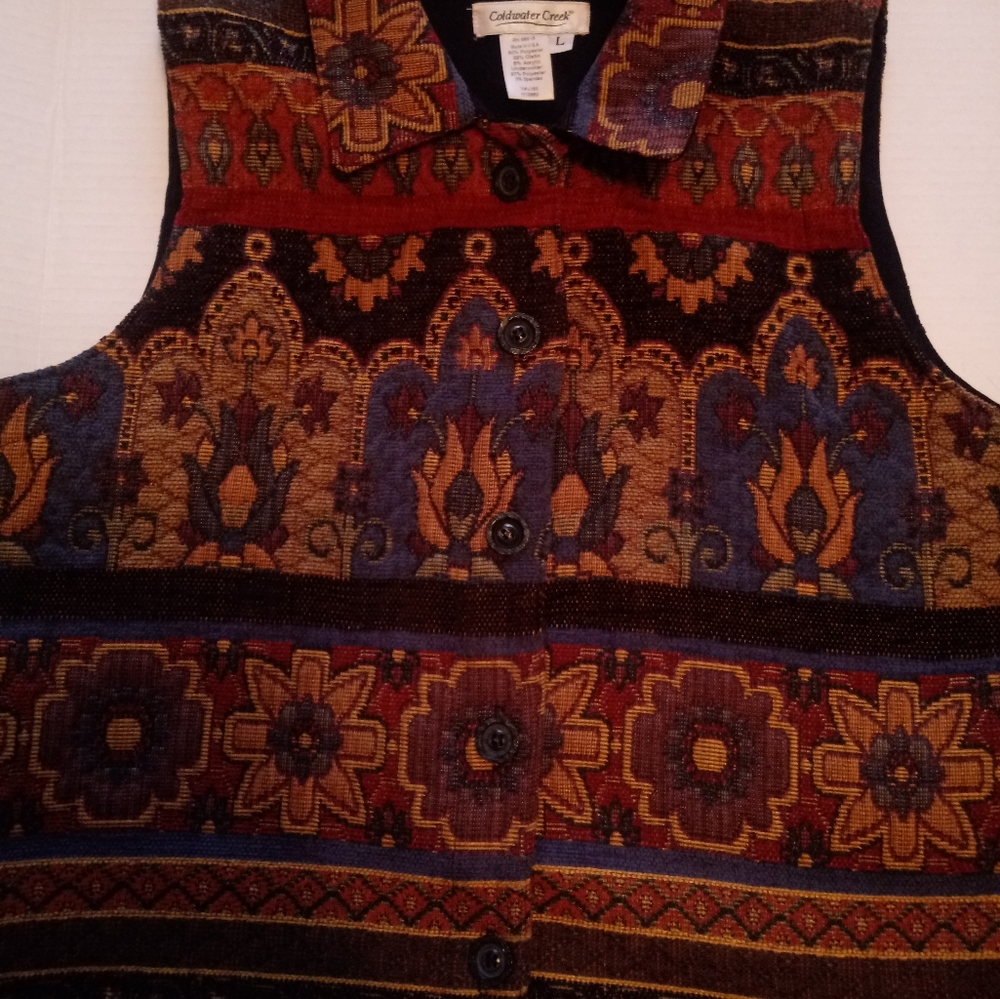 Quilted Coldwater Creek Zip Up Vest